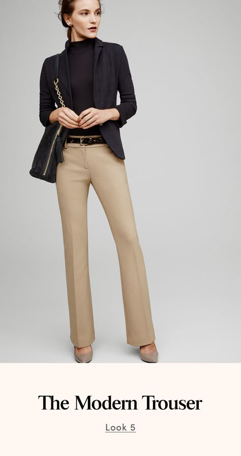 Fashionable Work Outfit, Look Office, Tan Pants, Beige Pants, Office Outfit, Outfits For Work, Office Attire, Work Style, Work Outfits Women