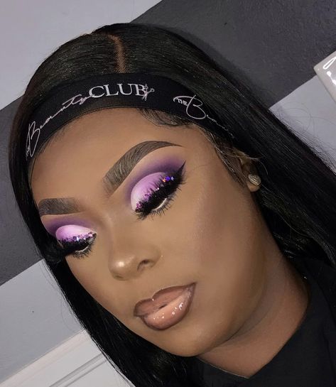 Purple Makeup Looks, Face Beat Makeup, Cute Eye Makeup, Makeup For Black Skin, Full Glam, Makeup Is Life, Purple Makeup, Glam Makeup Look, Dope Makeup