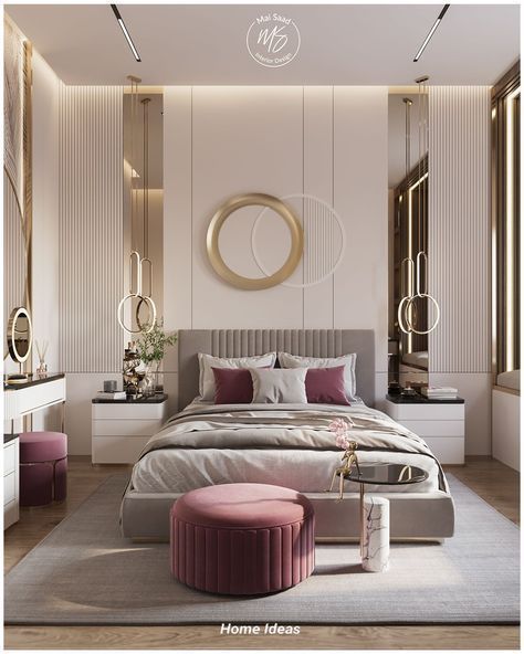 Modern Bedroom Interior 2023, Modern Bedroom Design Behance, Behance Bedroom Design, Girls Modern Bedroom Ideas, Bedroom Interior With Wardrobe, Modern Unique Bedroom Design, Stylish Bedroom Ideas Interior Design, Modern Master Bedrooms Decor Luxury, 2023 Modern Bedroom