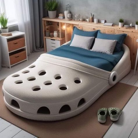 Weird Beds, Weird Furniture, Amazing Bedroom Designs, Unusual Furniture, Store Hacks, Dollar Store Hacks, Collar T Shirt, Unique Beds, Social Media Strategy