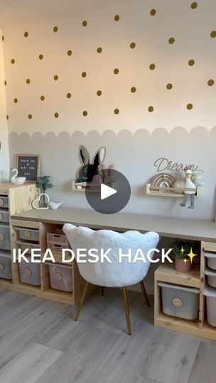 374K views · 1.7K reactions | IKEA DESK HACK ✨ #ikea #ikeahack #diy #project #diyproject #hack #hacks #foryou #fyp #renovation #creator #decor #snacks #fashion | Classic Home Decor Choices | Luude · Down Under (feat. Colin Hay) Ikea Kallax Desk Hack Kids, Ikea Skadis Kids Desk, Ikea Ekbacken Desk, Micke Desk Ikea Hack Kids Rooms, Ikea Desk Havk, Desk Hacks, Ikea Desk Hack, Ikea Closet, Ikea Pax Wardrobe