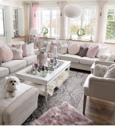 Feminine Living Room, Romantic Living Room, Chic Kitchen Decor, Chic Living Room Decor, Shabby Chic Kitchen Decor, Classy Living Room, Glam Living Room, Shabby Chic Room, Living Room Decor Inspiration