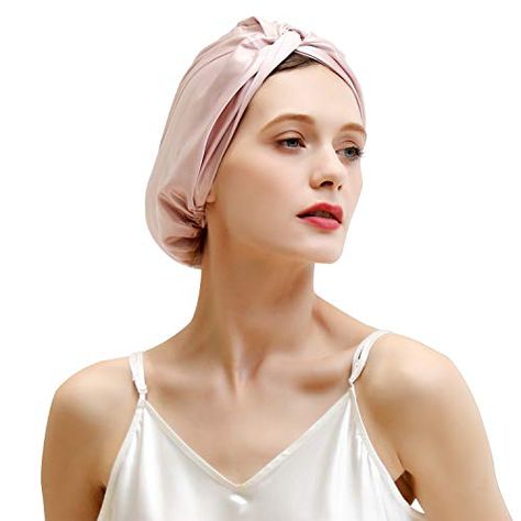 ZIMASILK 22 Momme 100% Mulberry Silk Sleep Cap for Women Hair Care,Natural Silk Night Bonnet with Elastic Stay On Hea... Curly Hair Must Haves, Long Hair Community, Hair Must Haves, Curly Products, Hair Wraps For Sleeping, Silk Hair Wrap, Curly Hair Journey, Silk Hair Bonnets, Silk Sleep Cap