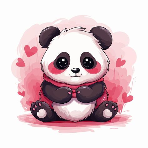 Cute panda bears couple hugging vector i... | Premium Vector #Freepik #vector #kawaii-animals #kawaii #baby-panda #cute-panda Panda Head Drawing, Kawaii Panda Wallpaper, Panda Love Couple, Kid Doodles, Panda Aesthetic, Panda Couple, Panda Bear Art, Panda Vector, Panda Hug