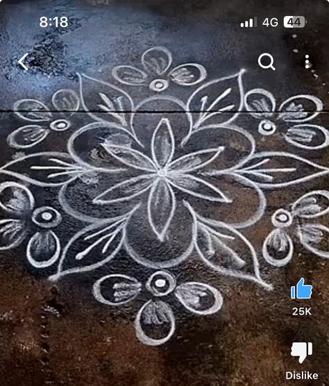 Rangilo Design Easy, Bhogi Muggulu Simple, Mugulu Simple, Small Rangoli Design For Daily, Small Free Hand Rangoli, Small Kolam, Easy Muggulu, Pattern Design Drawing, Easy Rangoli Designs Videos