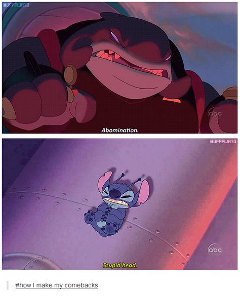 Exactly how I make my comebacks Disney Thoughts, Stitch Quotes, Period Humor, Stitch Quote, Funny Disney Memes, Funny Disney, Disney Fanatic, Disney Jokes, Teenager Quotes