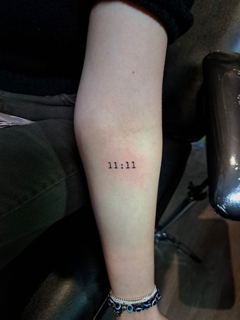 #tattoo #11:11 #spitural 11:11 Digital Clock Tattoo, Digital Clock Tattoo, 11:11 Tattoo, 11 11 Tattoo, Clock Tattoo, Digital Clock, 11 11, Tatting, Nail Colors