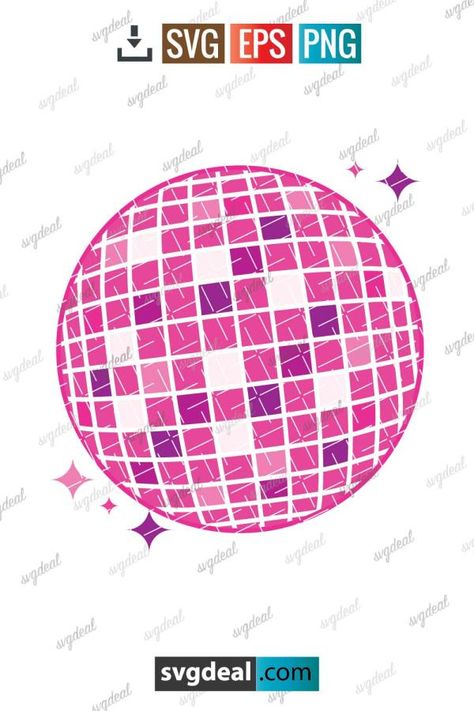 Party Disco Ball Svg Svg Free Files, Disco Ball, Valentines For Kids, Free Svg, Silhouette Designer Edition, Vinyl Wall, Invitation Cards, Digital Artwork, Cricut