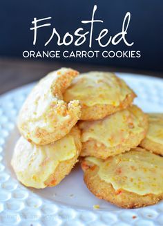 Orange Carrot Cookies, Carrot Cookies With Orange Glaze, Carrot Cookies Recipe, Soft Cookie Recipe, Carrot Cookies, Orange Frosting, Orange Cookies, Eat Cookies, Recipes Christmas