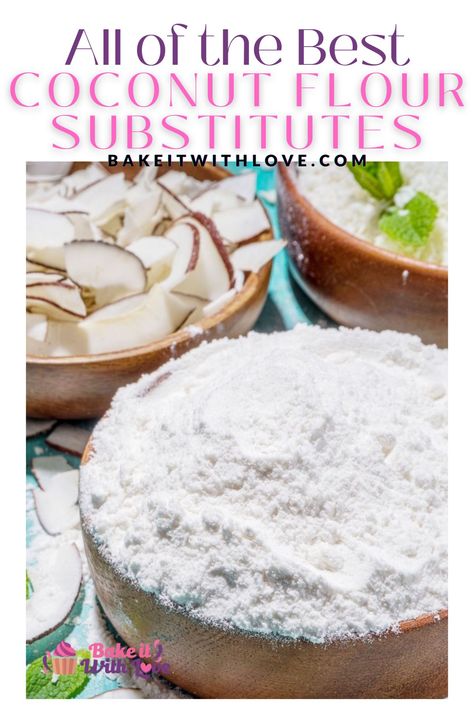 All of the best coconut flour substitutes to use in any cooking or baking recipe. Coconut Flour Substitute, Text Header, Substitute Ideas, Paleo Flour, Keto Flour, Measuring Flour, Raw Oats, Flour Substitute, Coconut Flour Recipes