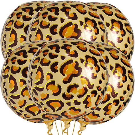 Leopard Party Decorations, Zoo Animal Party, Cheetah Birthday, Safari Party Decorations, Safari Balloon, Leopard Print Party, Leopard Party, Jungle Thema, Jungle Party Decorations