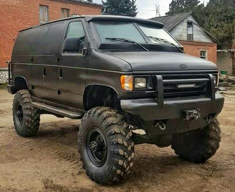 Lifted Van, 4x4 Camper Van, Gmc Vans, 6x6 Truck, Ford E350, Bug Out Vehicle, Chevy Van, 4x4 Van, Van Build