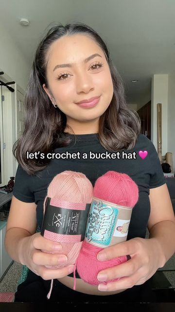 maxine 🧶 on Instagram: "quick one hour crochet project 🤭🩷
•
pattern is my bella bucket hat pattern 🤠 linked in my bio 🫶🏼🫶🏼
•
yarn details 🧶
K+C Essential Cotton in the color Rose Garden 
Hobby Lobby I Love This Cotton in the color Rosey
•
#xinecrochets #crochet #crochetpattern #crochetpatterns #crochetproject #crochethat #crochethats #crochetbuckethat" Crochet One Size Fits Most Bucket Hat, How To Crochet A Bucket Hat, Cheap Wide Brim Crochet Bucket Hat, Casual Crochet Bucket Hat One Size, Free Crochet Bucket Hat Patterns, Crochet Cotton Bucket Hat, One Size Fits Most, Pink Crochet Wide Brim Bucket Hat, Bucket Hat Pattern, Crochet Bucket Hat