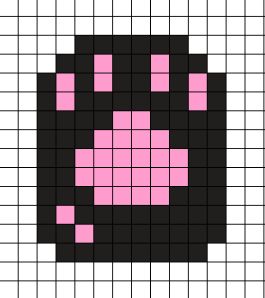 Black Cat Pixel Art, Emo Pixel Art, Pixel Beads, Graph Paper Drawings, Easy Pixel Art, Pixel Drawing, Pixel Art Templates, Pix Art, Pixel Art Grid