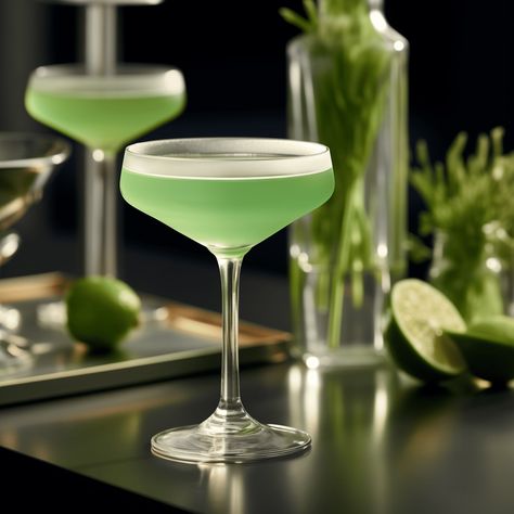 Lumiere Cocktail Recipe - The Lumiere cocktail offers a harmonious balance of flavors. It's herbaceous and floral, with a bright citrus tang from the lime juice and a subtle sweetness from the St Germain. The green Chartreuse provides a complex, spicy undertone, and the gin's botanicals shine through, making it a refreshing yet potent drink. Elderflower Martini, Chartreuse Cocktail, Lavender Martini, Strawberry Liqueur, Apple Martini, Lavender Syrup, Lemonade Cocktail, Cocktails To Try, Green Chartreuse