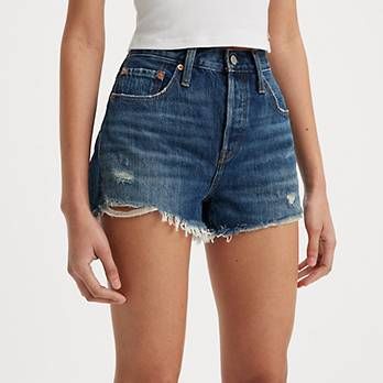 Levi 501 Shorts, 501 Shorts, Personal Aesthetic, High Waisted Mom Jeans, High Rise Denim Shorts, Summer Essential, Denim Cutoff Shorts, Distressed Jean Shorts, Levi’s 501