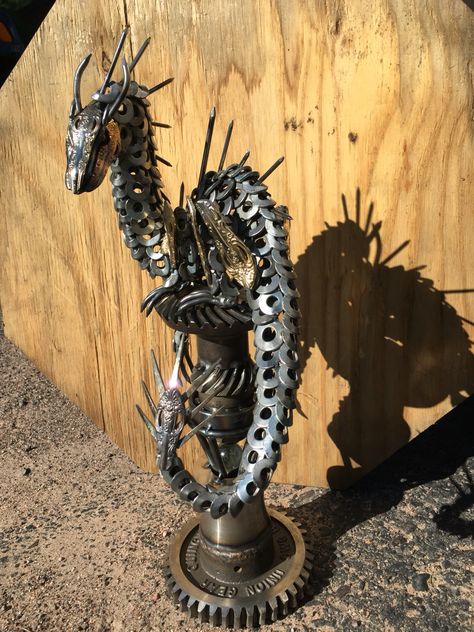 Scrap Metal Dragon, Metal Art Dragon, Metal Dragon Art, Dragon Metal Art, Welded Dragon, Steampunk Dragon, Steel Dragon, Metal Dragon, Welding Art Projects