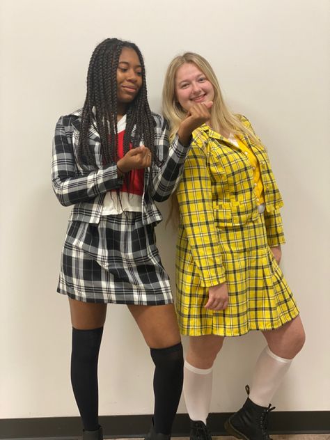 #happy halloween 
#clueless 
#cher and dionne Dionne Clueless Outfits Halloween, Cher And Dionne Costume, Dionne Clueless Outfits, Sporty Halloween Costumes, Halloween Costumes For College, Funny Group Halloween Costumes, Cher And Dionne, Alien Halloween Costume, Clueless Costume