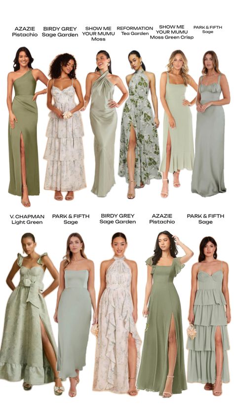 Moss bridesmaid dress