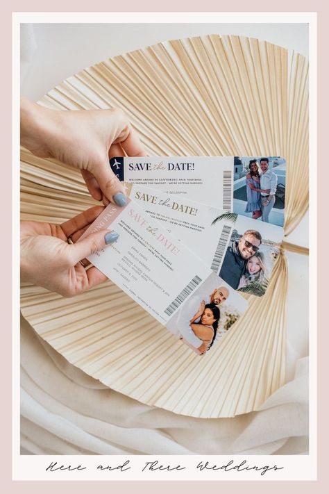 Planning a wedding in Santorini, Hawaii, Cancun, or Mexico? No matter your wedding location, I can design the stationery set of your dreams. Boarding Pass sets are some of my personal favorites and are loved by countless destination couples! #hawaiiwedding #beachwedding #weddinginspo #boardingpassinvite Destination Wedding Save The Date Ideas Mexico, Save The Date Mexico Wedding, Beach Wedding Save The Date Ideas, Destination Wedding Save The Date Mexico, Save The Date Boarding Pass Design, Save The Dates Destination Wedding, Destination Save The Date Ideas, Save The Date Ideas Destination Wedding, Destination Wedding Invites