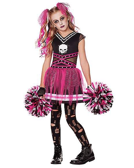 Dead Cheerleader Costume, Girls Zombie Cheerleader Costume, Scary Girl Costumes, Cheerleader Costume Kids, Zombie Cheerleader Halloween, Zombie Cheerleader Costume, Zombie Costume Kids, Cheerleader Halloween