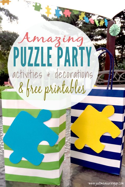 Games, activities, and ideas for throwing an amazing puzzle party Quotes About Puzzles, Volunteer Party Themes, Birthday Party Themes For Women, Party Themes For Women, Puzzle Pieces Quotes, Carnival Birthday Party Games, Party Ideas Games, Easy Decorations, Beatles Party