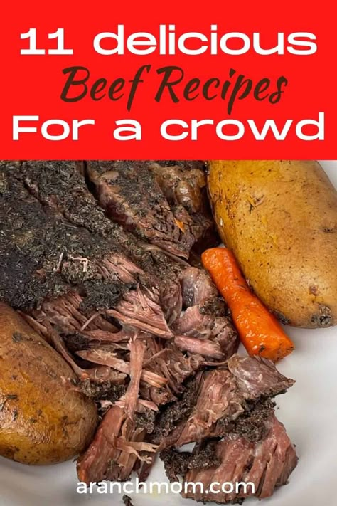 Ground Beef Recipes To Feed A Crowd, Beef Tips For A Crowd, Beef Meals For A Crowd, Crock Pot Dinner For A Crowd, Easy Meat Recipes For A Crowd, Meat To Feed A Crowd, Main Meat Dishes For A Crowd, Cooking For 10 People Dinners, Beef For A Crowd Main Courses