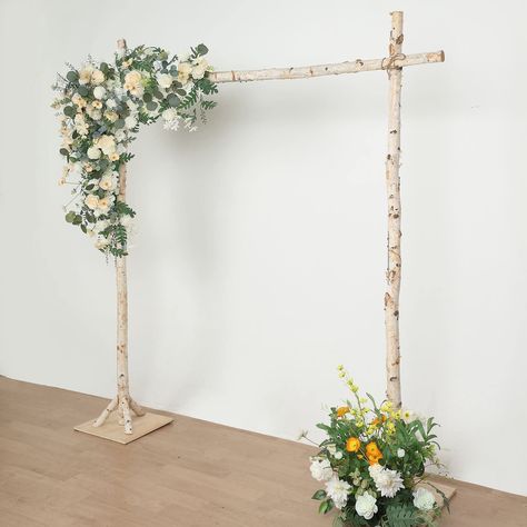 PRICES MAY VARY. Frame Material: Birch Wood Base Material: Plywood Color: Natural Total Height: 7.4ft Total Width: 7.4ft Base Size: 15.75" x 15.75" Pole Diameter: 2"-2.5" Weight Capacity: 30lbs. Assembly Required: Yes, Easy to Assemble Instructions Included: Yes PREMIUM QUALITY: These stands are made from high-quality premium material. To make things swankier, we have designed it on the master of luster. Strong and sturdy, this elegantly shimmering piece comprises shiny material crafted with the Natural Wood Arbor, Birch Wood Arch, Birch Arbor Wedding, Birch Arch Wedding, Birch Tree Wedding Arch, Square Arbor, Wood Wedding Arch, Birch Wedding Arch, Birch Photography