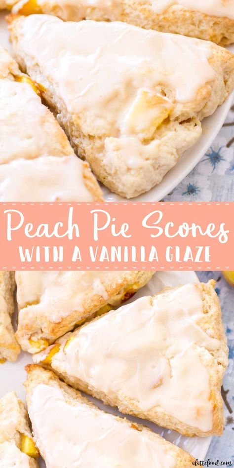 Peach Scones Recipe Homemade, Fresh Peach Scones, Ideas For Fresh Peaches, Recipes Using Peach Puree, Sunrise Service Breakfast Ideas, Large Batch Scones, Tea Party Recipes Desserts, Peach Pie Scones, Winter Scones Recipe