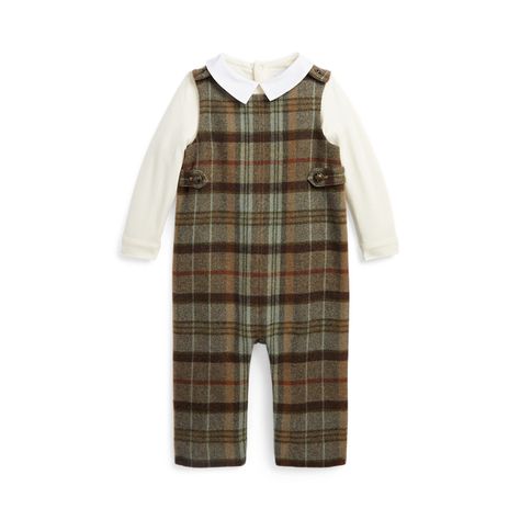 Cotton Bodysuit & Tweed Overall Set for Baby | Ralph Lauren® NO Baby Boy Ralph Lauren, Boys Plaid, Cotton Farming, Ralph Lauren Boys, Cotton Bodysuit, Short En Jean, Harmful Chemicals, Wimbledon, Clothes Gift