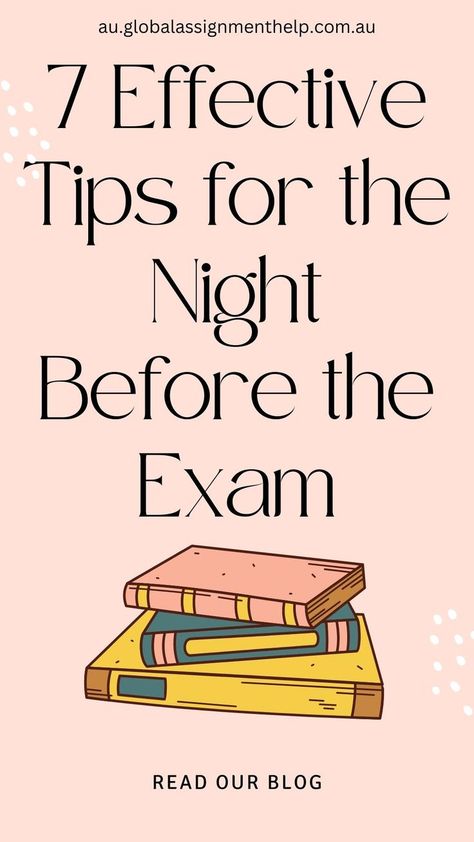 The night and and on the day of the exam tips | Exams tips, Exam, Study tips | Global Assignment Help Australia Night Before Exam, Late Night Study, Night Study, Scientific Journal, Study Techniques, Assignment Writing, Best Way To Study, Study Skills, To Study