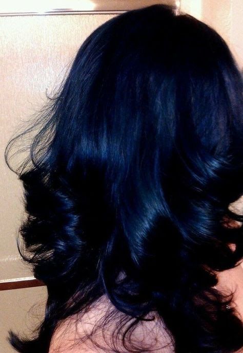 Small Hairstyles For Men, Blackish Blue Hair, Navy Blue Hair Dye, Korean Ponytail, Joico Hair Color, Blue Hair Dark, Indigo Hair, Midnight Blue Hair, Royal Blue Hair