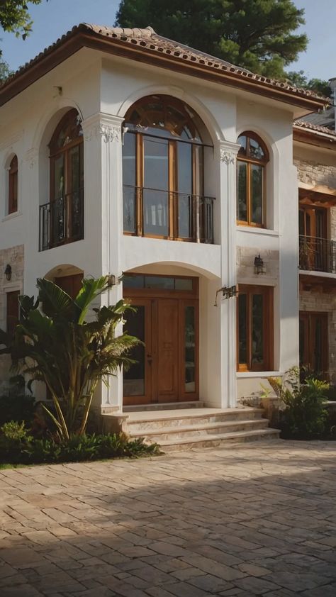 The Allure of Mediterranean Homes: 15 Luxury Designs You'll Love - Fads Mediterranean House Exterior Modern, Mediterranean House Interior Design, California Mediterranean Homes, Modern Spanish Farmhouse, Tuscan Villas, Mediterranean House Interior, Spanish Mediterranean Homes, Small Luxury Homes, Luxury Mediterranean Homes