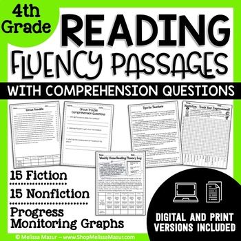 Second Grade Reading Fluency, Reading Comprehension Passages Free, Fourth Grade Reading, 4th Grade Reading Worksheets, Second Grade Reading, Reading Fluency Passages, Fluency Passages, Third Grade Reading, 4th Grade Reading