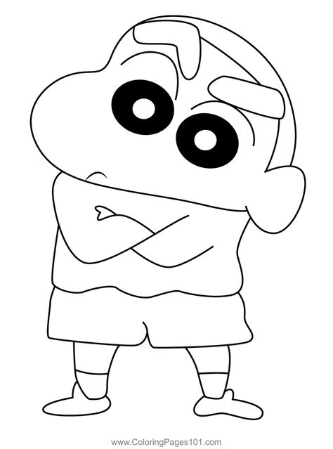 Shinnosuke Nohara Crayon Shin chan Coloring Page Shin Chan Drawing Easy, Crayon Shin Chan, Shin Chan, Cute Easy Drawings, Colouring Pages, Free Kids, Printable Coloring, Printable Coloring Pages, Mandala Art