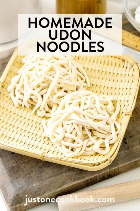 Homemade Vegan Noodles, Making Udon Noodles, How To Make Japanese Noodles, Homemade Udon Noodle Recipe, How To Make Udon Noodles From Scratch, How To Make Udon Noodles, Homemade Rice Noodle Recipes, How To Make Noodles From Scratch, Homemade Udon Noodles