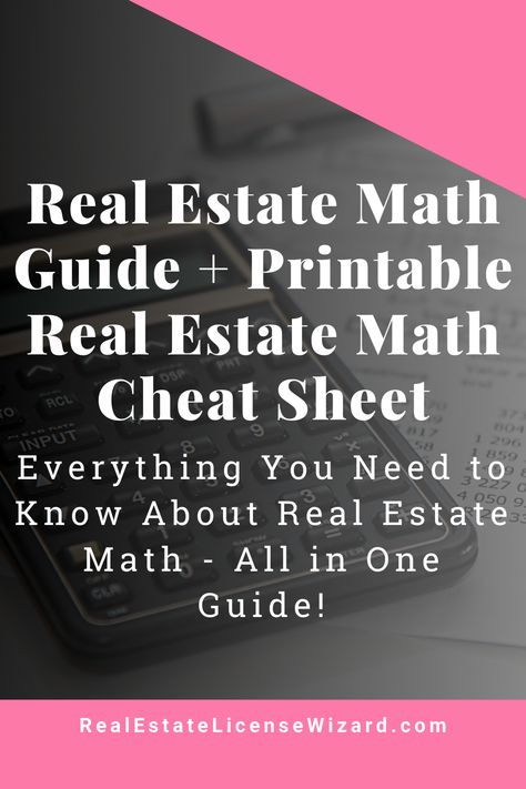 Ohio Real Estate Exam Prep, Real Estate Math Formulas, Real Estate Test Cheat Sheet, Real Estate Exam Study Notes, Real Estate Supplies, Real Estate Math Cheat Sheet, Real Estate Exam Cheat Sheet, Real Estate Study, Real Estate Test