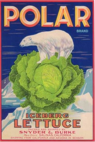 http://scout901.hubpages.com/hub/cross-stitch-pattern-Polar-lettuce Vintage Food Labels, Vegetable Crate Labels, Fruit Labels, Vegetable Crates, Fruit Crate Label, Vintage Crate, Fruit Crate, Label Art, Crate Label