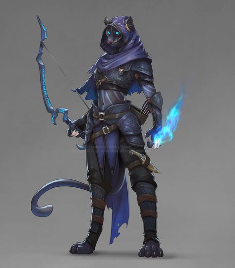 "D&D - Tabaxi Jaguar Warlock Hexblade" by Rudi Indra A Hexblade Dnd, Tabaxi Warlock, Warlock Dnd, Roleplay Characters, Oc Art, Fantasy Races, Dungeons And Dragons Characters, Cat Character, Dnd Art