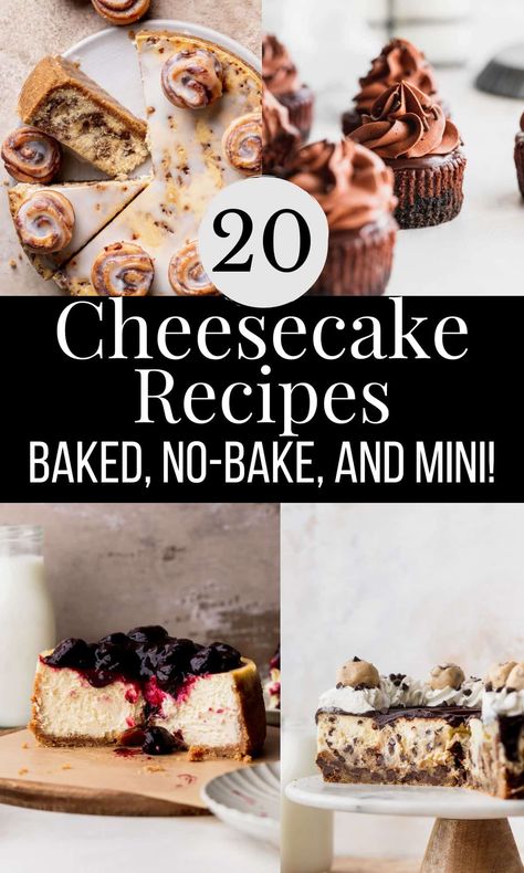 Ultimate Cheesecake, Small Cheesecakes, Recipes Cheesecake, Mini Oreo Cheesecake, Strawberry Cheesecake Bars, Snickers Cheesecake, Cinnamon Roll Cheesecake, Turtle Cheesecake, Chocolate Cheesecake Recipes