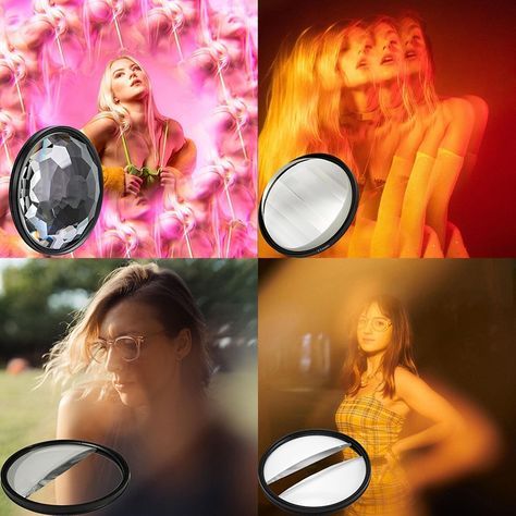 Lens Effects Photography, Kaleidoscope Photography Portrait, Split Diopter Photography, Photography Effects Diy, Kaleidoscope Lens Photography, Prism Effect Photography, Camera Lens Filters, Prism Lens Photography, Lens Filters Photography