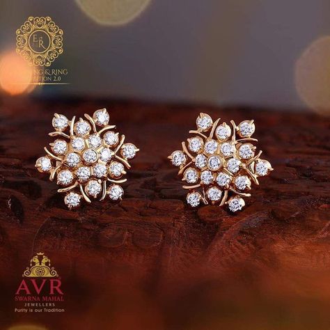 Very Creative Gold Earrings Outstanding Designer For Women Studs Gold Indian, Diamond Studs Indian, Gold Studs Earrings Indian, Simple Diamond Jewelry, Diamond Earrings Indian, Earrings Snake, Real Diamond Earrings, Diamond Stud Earring, Gold Jewelry Outfits