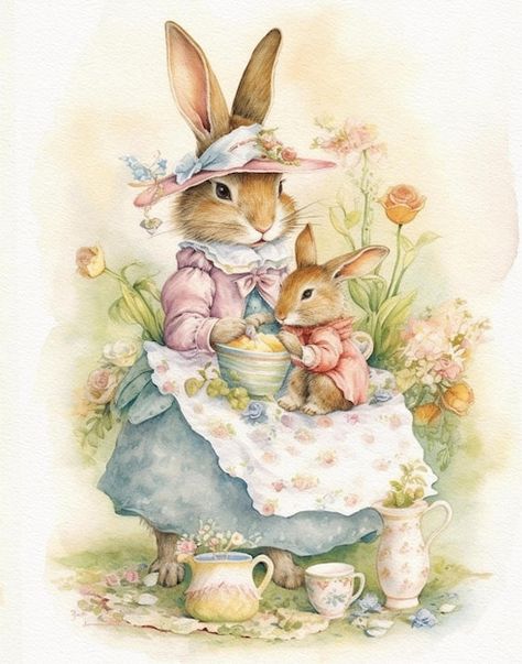 Bunny Drawing, Scrapbook Digital, Sublimation Transfers, Rabbits, Easter, Art