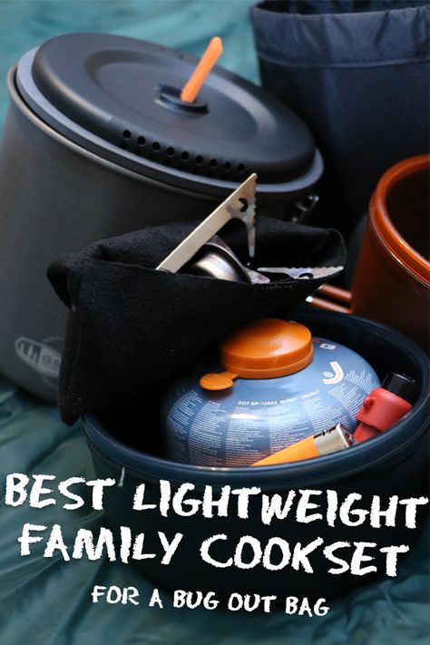 The best lightweight cook kit for a family of 4 when you need to travel light but still need to feed the kids. Cooking Kits For Kids, Survival Vehicle, Cooking Spaghetti Squash, Cooking Turkey Breast, Cooking Kit, Survival Stuff, Survival Camping, Family Of 4, Bug Out Bag