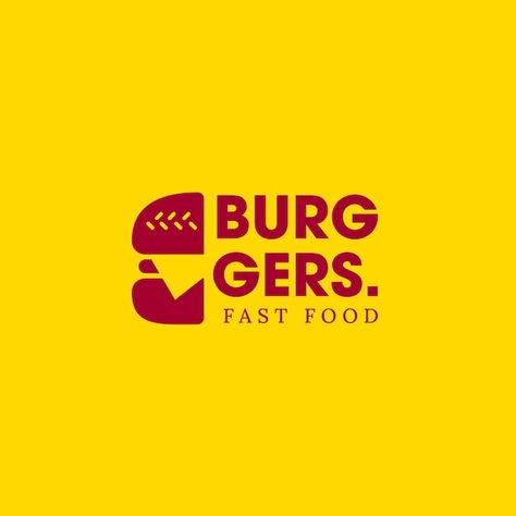 Vector fast food burger logo vector | Premium Vector #Freepik #vector Street Food Logo Design Ideas, Burger Logo Ideas, Burger Branding Design, Delivery Logo Design, Fast Food Logo Design, Food Logo Branding, Burger Logo Design, Fast Food Branding, Food Brand Logo