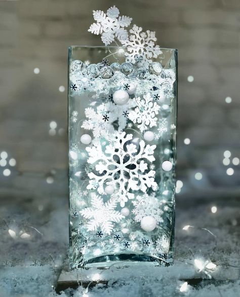 PRICES MAY VARY. Eye catching festive winter decoration. Great for Christmas, Hanukkah, winter weddings, showers, birthdays, gifts, and much more Fills 2 gallons of 80pc All Floating: Sparkling Snowflakes 1" - 3", Floating Snowballs 1.25" - 0.5" & Floating Snowflakes Confetti 0.5". With our exclusive Transparent Water Gels Measured Floating Kit, with Prep/Storage Bag. No Guessing! & Best Results : ) The Transparent Water Gels can be prepared weeks in advance. The Floating Snowflakes vases can be Winter Wonderland Centerpieces, Winter Holiday Decorations, Outside Baby Showers, Winter Table, Winter Wonderland Party, Winter Wonderland Christmas, Winter Wonderland Wedding, Snowflake Decorations, Christmas Style