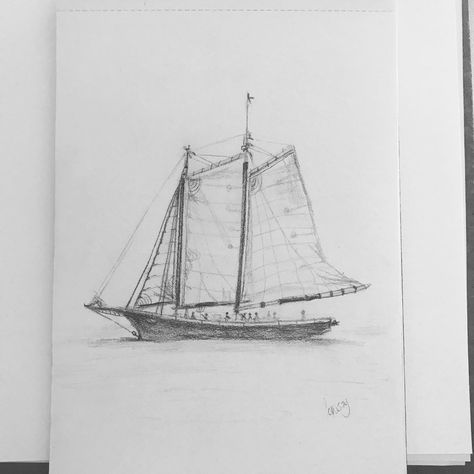 Schooner , Schoener ⛵️ dankjewel @jan.vooijsart Graphite drawing @kristakitszart ✍️ . . . #schoener #schooner #ship #boat #sailboats #tekening #boottekening #schiptekening #kristakitszart #graphitedrawing #tekenaar #potloodtekening