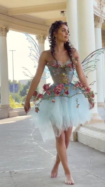 HAREM's Couture on Instagram: "Fairy! 🧚‍♂️🧚‍♀️ 💃🎥@jackiewyers Corset by @fioricouture  🌸🕊 #BalboaPark 🌱 wings by @hellofaerie & earrings by @jewellery.blossom 🌸 #fairy #fairytale #corset #vintage #fairycoreaesthetic #fioricouture #jackiewyers" Jackie Wyers, Garden Fairy Costume, Fairy Corset, Profile Video, Fairy Princess Costume, Fairy Cosplay, Fairy Outfit, Fairy Makeup, Unique Prom Dresses