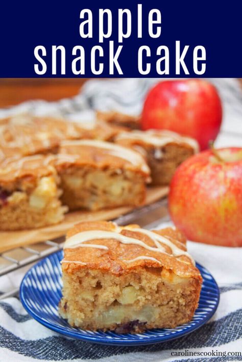 Apple snack cake - Caroline's Cooking Savory Apple Recipes, Mouthwatering Desserts, Apple Custard, Chicory Recipe, Apple Snacks, Flour Bakery, Apple Streusel, Apple Pork, Apple Slaw