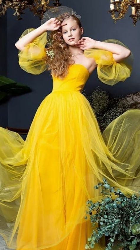 Yellow Tulle Dress, Tulle Dress, Yellow Dress, Yellow Color, Color Me, Fairy Tales, Prom Dresses, Prom, Formal Dresses